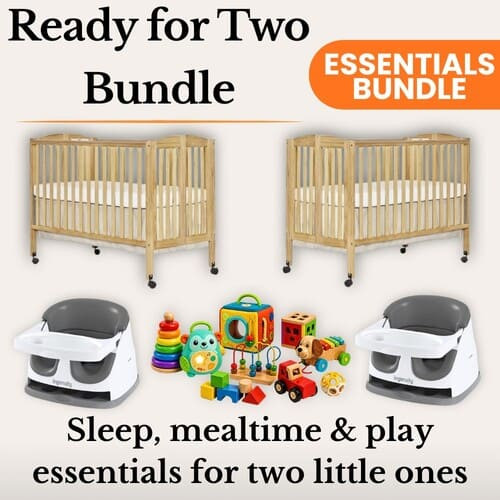 2 Full-Size Cribs + 2 Booster Seats + Toy Bundle rental in Delaware