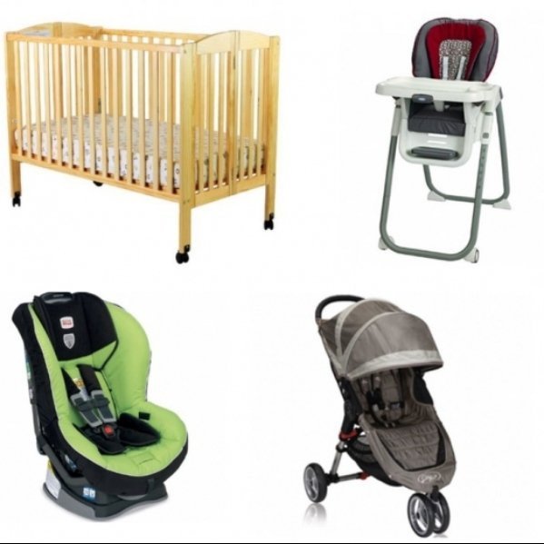 Premium Baby and Toddler Travel Package: High Chair, Toy Package, Full size wooden crib, Stroller and Car Seat  rental in Orange County, CA