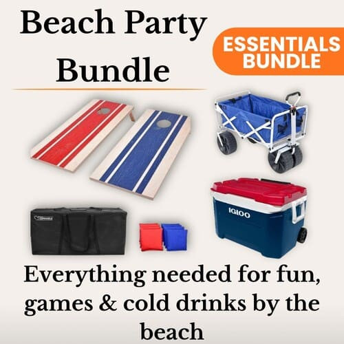Cornhole Set + Beach Wagon + Cooler Bundle rental in Delaware