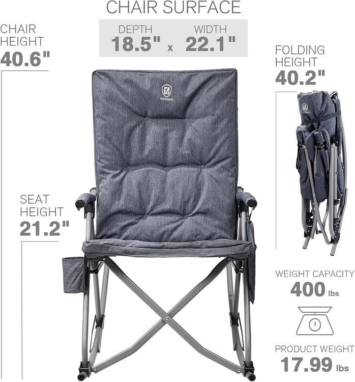 EVER ADVANCED Oversized Folding Rocking Chair rental in Naples, Bonita Springs, Marco Island, Ft.Myers, and Ft. Myers Beach