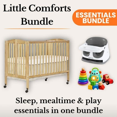 Full-Size Crib + Booster Seat + Toy Bundle rental in Delaware