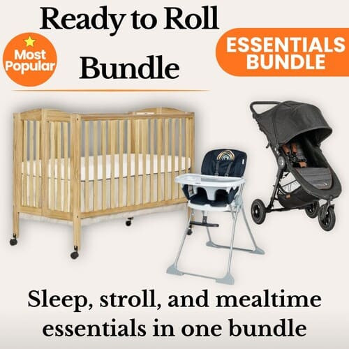 Full-Size Crib + Stroller + High Chair Bundle rental in Delaware