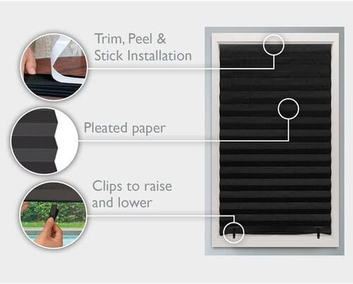 Blackout Pleated Paper Shade rental in Connecticut