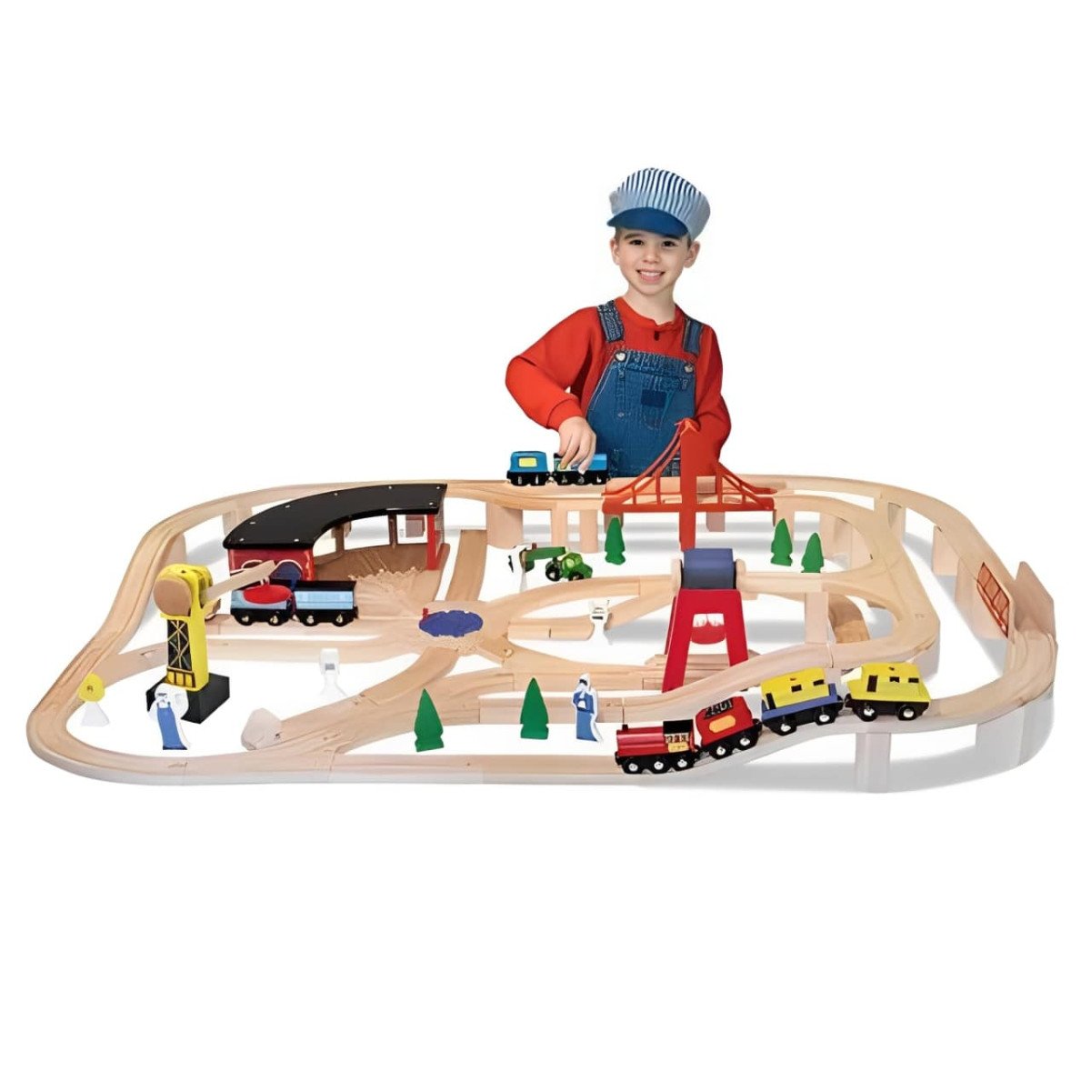 Wooden Railroad Set - 132 pcs. rental in Chicago, IL