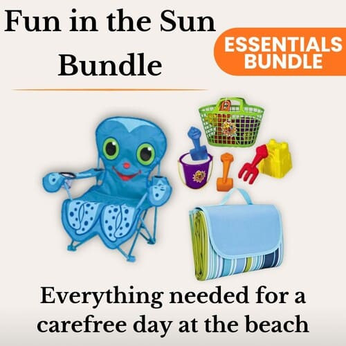Child’s Beach Chair + Beach Toys + Beach Blanket Bundle rental in Delaware