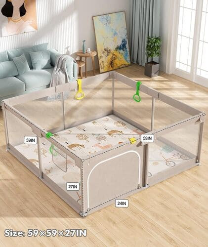 Mloong Baby Playpen with Mat rental in San Francisco, CA