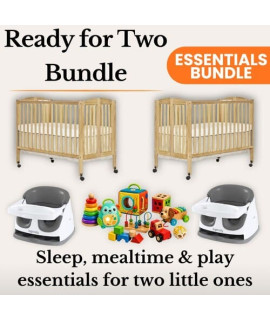2 Full-Size Cribs + 2 Booster Seats + Toy Bundle