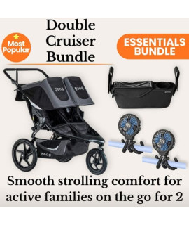 Bob Double Stroller + Parent Console + 2 Stroller Fans
