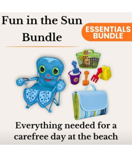 Child’s Beach Chair + Beach Toys + Beach Blanket Bundle