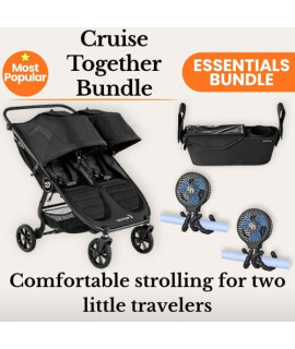 Double Stroller + Parent Console + 2 Stroller Fans Bundle (Default)