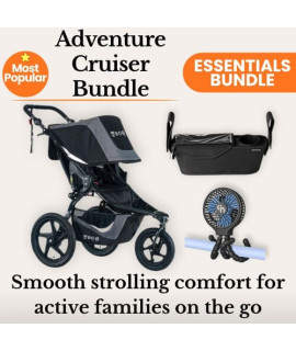BOB Single Jogger + Parent Console + Stroller Fan Bundle