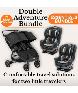 Double Stroller + Toddler Car Seats Bundle