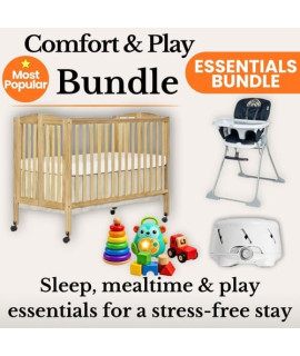 Full-Size Crib + High Chair + Toys + Sound Machine Bundle