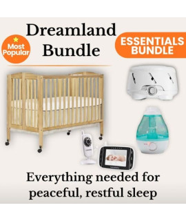 Full-Size Crib + Sound Machine + Video Monitor + Humidifier Bundle