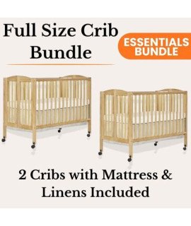 Two Full Size Cribs wi/ Mattresses & Linens