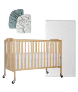 Full Size Crib with Mattress and Linens