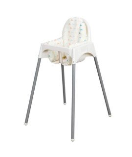 High Chair with Supportive Cushion and Tray