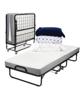 Roll Away Bed with Bedding