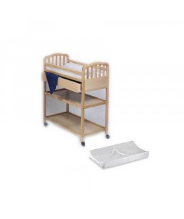 Wood Changing Table Including Pad With Safety Strap